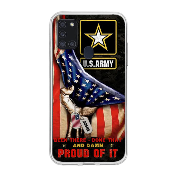 Custom Personalized Veteran Proudly Served Phone Case - Gift Idea For Veterans - Been There Done That And Damn Proud Of It - Case For iPhone And Samsung