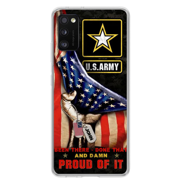 Custom Personalized Veteran Proudly Served Phone Case - Gift Idea For Veterans - Been There Done That And Damn Proud Of It - Case For iPhone And Samsung