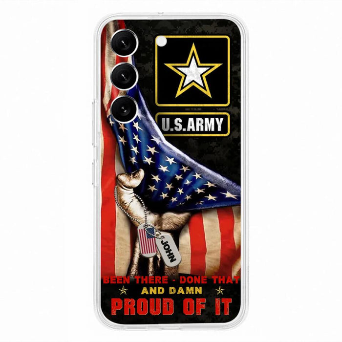 Custom Personalized Veteran Proudly Served Phone Case - Gift Idea For Veterans - Been There Done That And Damn Proud Of It - Case For iPhone And Samsung