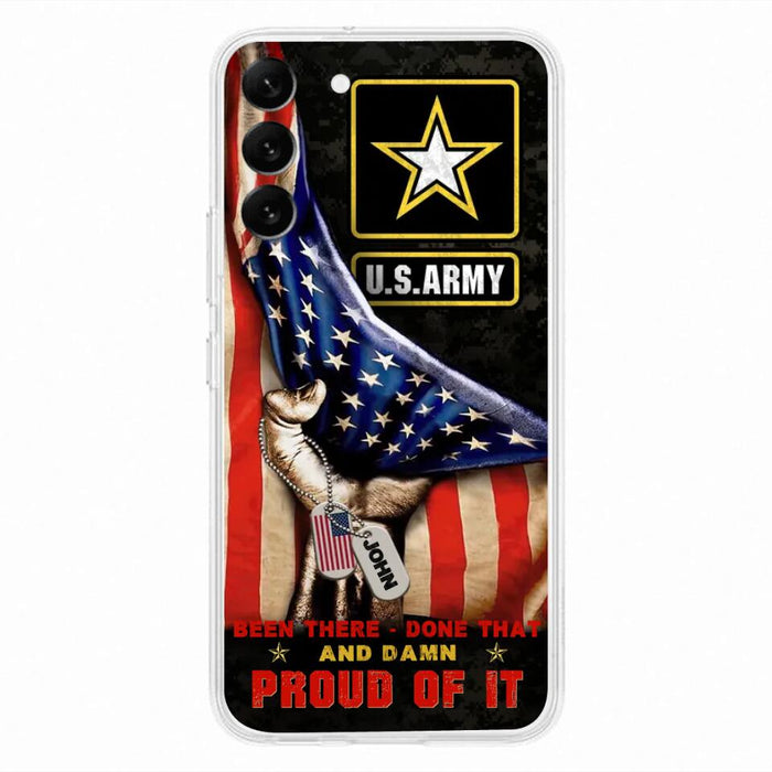 Custom Personalized Veteran Proudly Served Phone Case - Gift Idea For Veterans - Been There Done That And Damn Proud Of It - Case For iPhone And Samsung