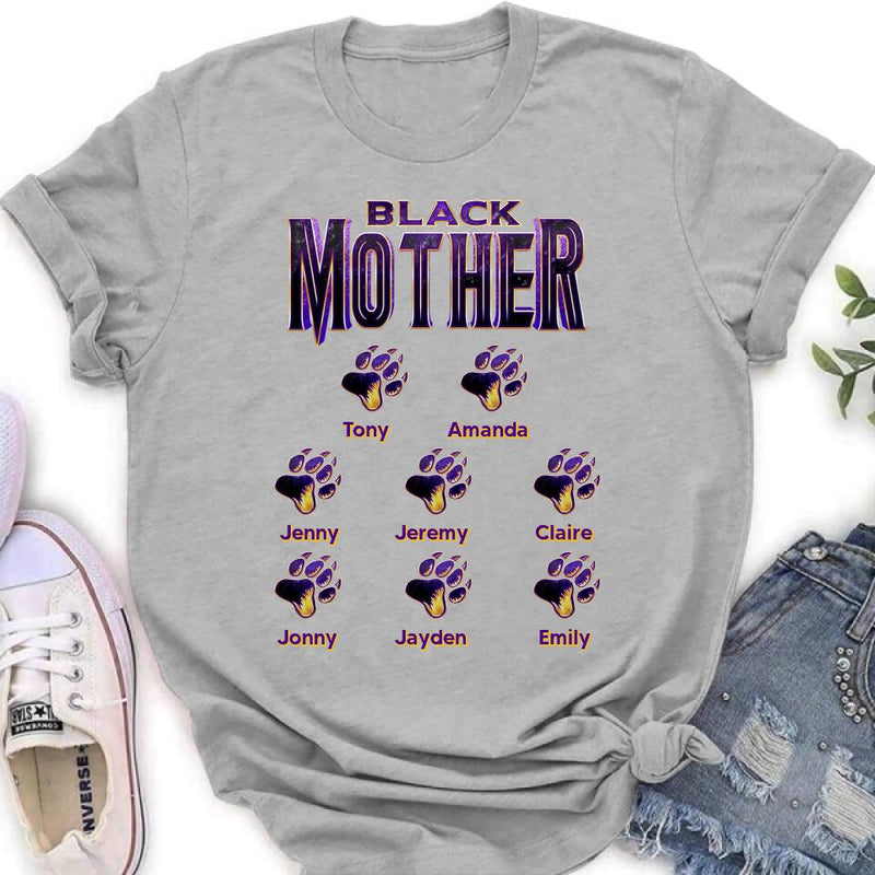 Personalized Black Mother Shirt - Up to 8 Children - Gift Idea For Mother/Grandmother, Mother's Day Gift Mother's Day