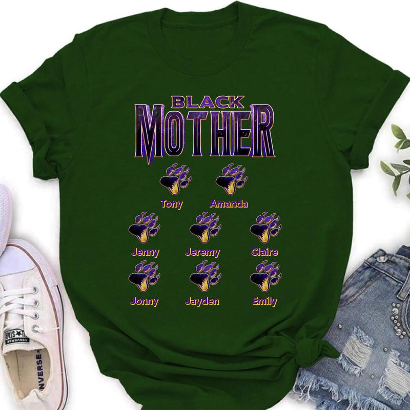 Personalized Black Mother Shirt - Up to 8 Children - Gift Idea For Mother/Grandmother, Mother's Day Gift Mother's Day