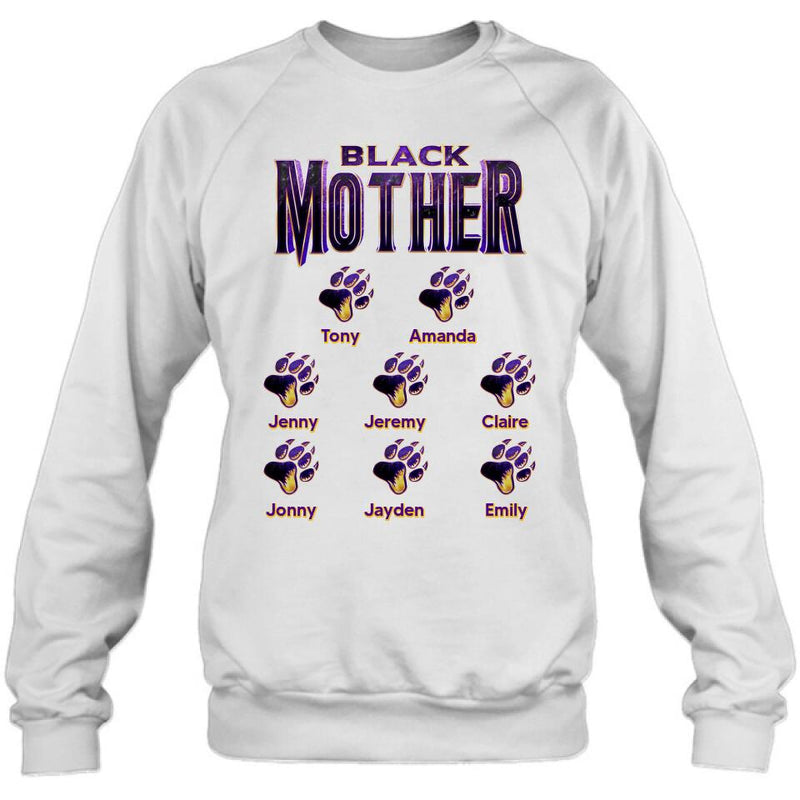 Personalized Black Mother Shirt - Up to 8 Children - Gift Idea For Mother/Grandmother, Mother's Day Gift Mother's Day
