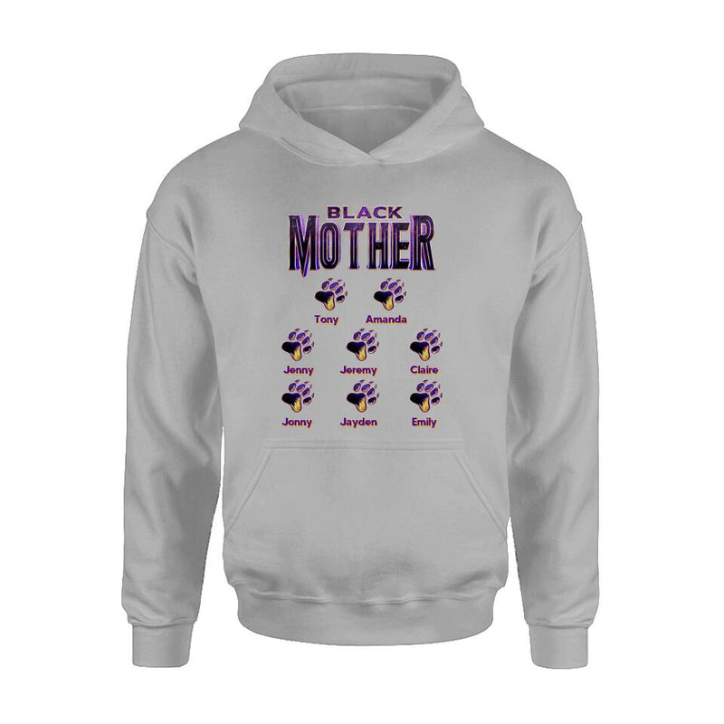 Personalized Black Mother Shirt - Up to 8 Children - Gift Idea For Mother/Grandmother, Mother's Day Gift Mother's Day
