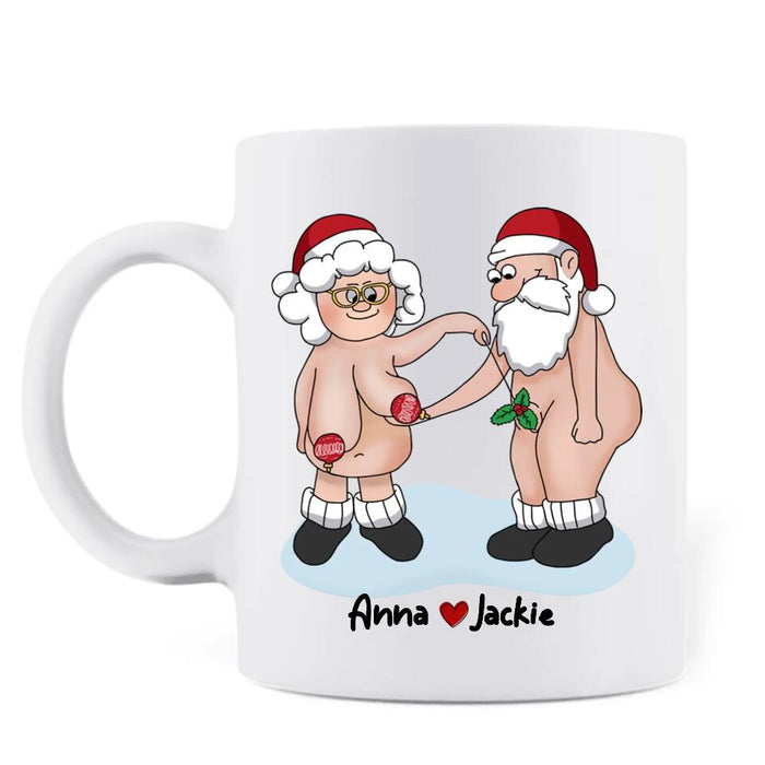 Custom Personalized Coffee Mug - Gift Idea For Christmas - Love Is Supporting Each Other In Old Age