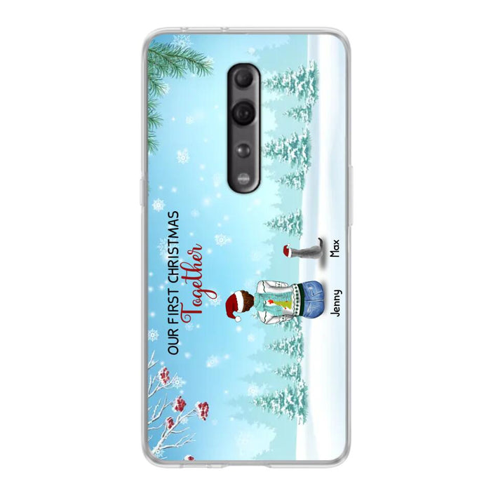 Custom Personalized Christmas Family Phone Case - Best Gift Idea For Christmas/Family With Up To 3 Kids & 3 Pets - Our First Christmas Together - Cases For Oppo, Xiaomi & Huawei