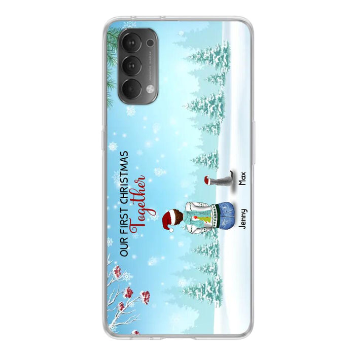 Custom Personalized Christmas Family Phone Case - Best Gift Idea For Christmas/Family With Up To 3 Kids & 3 Pets - Our First Christmas Together - Cases For Oppo, Xiaomi & Huawei