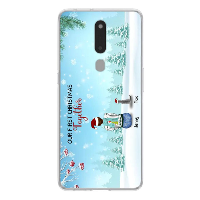 Custom Personalized Christmas Family Phone Case - Best Gift Idea For Christmas/Family With Up To 3 Kids & 3 Pets - Our First Christmas Together - Cases For Oppo, Xiaomi & Huawei