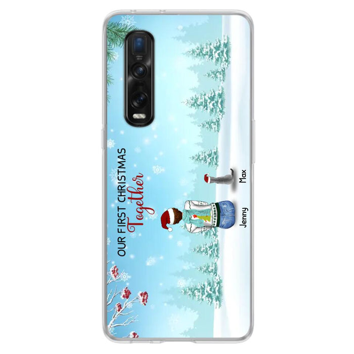 Custom Personalized Christmas Family Phone Case - Best Gift Idea For Christmas/Family With Up To 3 Kids & 3 Pets - Our First Christmas Together - Cases For Oppo, Xiaomi & Huawei