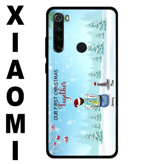 Custom Personalized Christmas Family Phone Case - Best Gift Idea For Christmas/Family With Up To 3 Kids & 3 Pets - Our First Christmas Together - Cases For Oppo, Xiaomi & Huawei