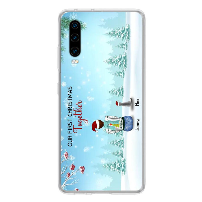 Custom Personalized Christmas Family Phone Case - Best Gift Idea For Christmas/Family With Up To 3 Kids & 3 Pets - Our First Christmas Together - Cases For Oppo, Xiaomi & Huawei