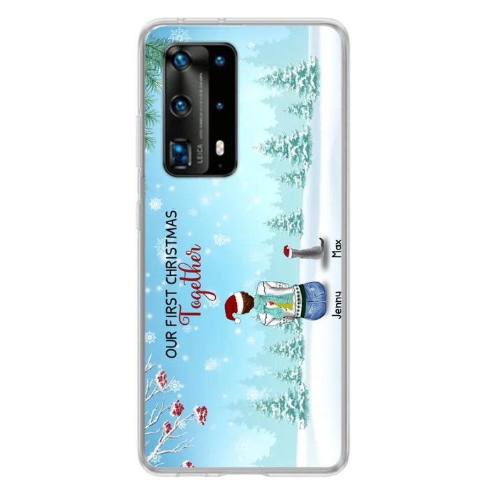 Custom Personalized Christmas Family Phone Case - Best Gift Idea For Christmas/Family With Up To 3 Kids & 3 Pets - Our First Christmas Together - Cases For Oppo, Xiaomi & Huawei