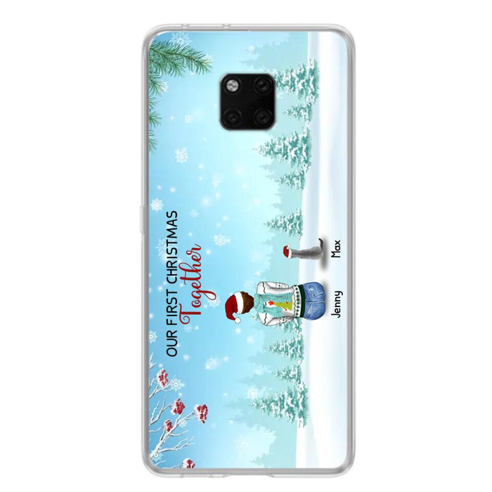 Custom Personalized Christmas Family Phone Case - Best Gift Idea For Christmas/Family With Up To 3 Kids & 3 Pets - Our First Christmas Together - Cases For Oppo, Xiaomi & Huawei