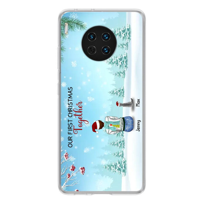 Custom Personalized Christmas Family Phone Case - Best Gift Idea For Christmas/Family With Up To 3 Kids & 3 Pets - Our First Christmas Together - Cases For Oppo, Xiaomi & Huawei