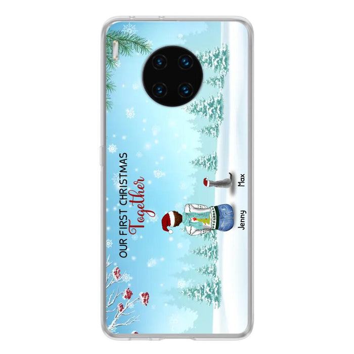 Custom Personalized Christmas Family Phone Case - Best Gift Idea For Christmas/Family With Up To 3 Kids & 3 Pets - Our First Christmas Together - Cases For Oppo, Xiaomi & Huawei