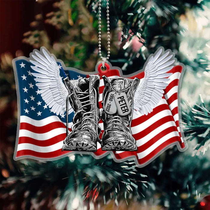 Custom Personalized Veteran Acrylic Ornament - Gift Idea For Veterans/ Father/Family Member