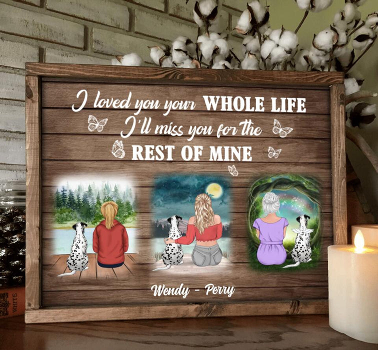 Custom Personalized Dog Mom Poster - Memorial Gift Idea For Dog Lovers/Dog Owners - I Loved You Your Whole Life