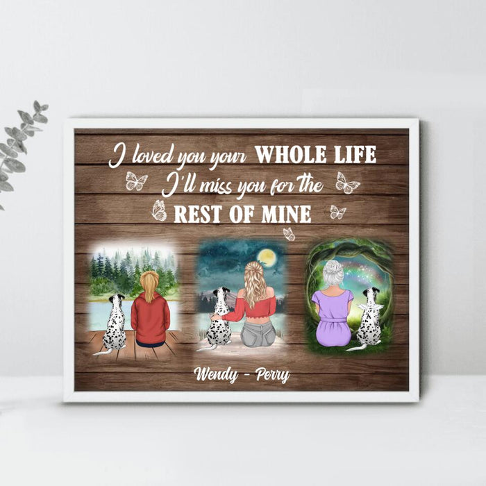 Custom Personalized Dog Mom Poster - Memorial Gift Idea For Dog Lovers/Dog Owners - I Loved You Your Whole Life