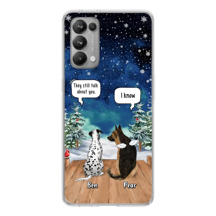 Custom Personalized Memorial Pet Phone Case - Upto 5 Pets - Memorial Gift Idea For Dog/Cat Lovers - They Still Talk About You - Case For Oppo, Xiaomi & Huawei