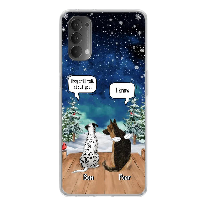 Custom Personalized Memorial Pet Phone Case - Upto 5 Pets - Memorial Gift Idea For Dog/Cat Lovers - They Still Talk About You - Case For Oppo, Xiaomi & Huawei