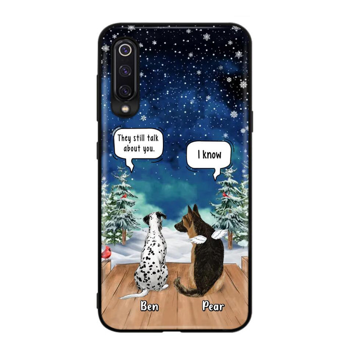 Custom Personalized Memorial Pet Phone Case - Upto 5 Pets - Memorial Gift Idea For Dog/Cat Lovers - They Still Talk About You - Case For Oppo, Xiaomi & Huawei