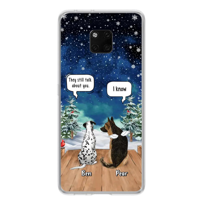 Custom Personalized Memorial Pet Phone Case - Upto 5 Pets - Memorial Gift Idea For Dog/Cat Lovers - They Still Talk About You - Case For Oppo, Xiaomi & Huawei