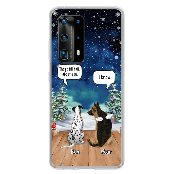 Custom Personalized Memorial Pet Phone Case - Upto 5 Pets - Memorial Gift Idea For Dog/Cat Lovers - They Still Talk About You - Case For Oppo, Xiaomi & Huawei