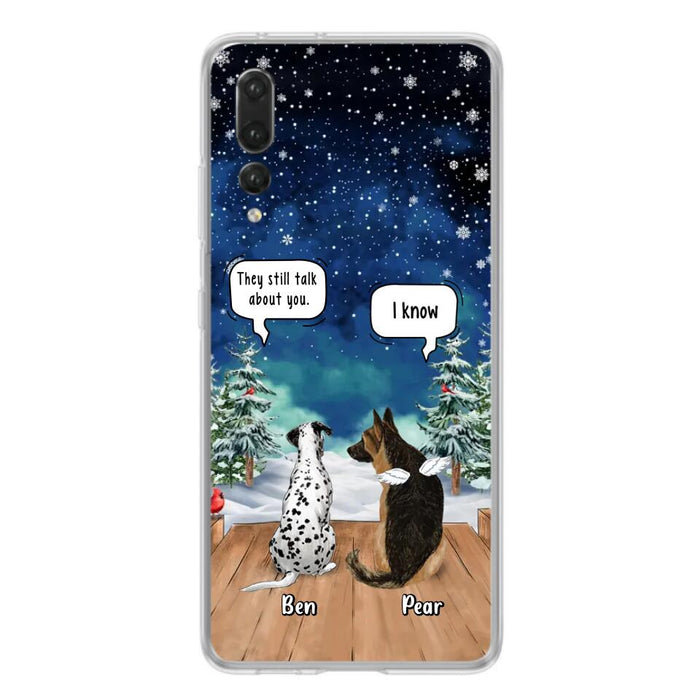 Custom Personalized Memorial Pet Phone Case - Upto 5 Pets - Memorial Gift Idea For Dog/Cat Lovers - They Still Talk About You - Case For Oppo, Xiaomi & Huawei