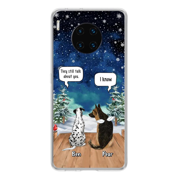 Custom Personalized Memorial Pet Phone Case - Upto 5 Pets - Memorial Gift Idea For Dog/Cat Lovers - They Still Talk About You - Case For Oppo, Xiaomi & Huawei