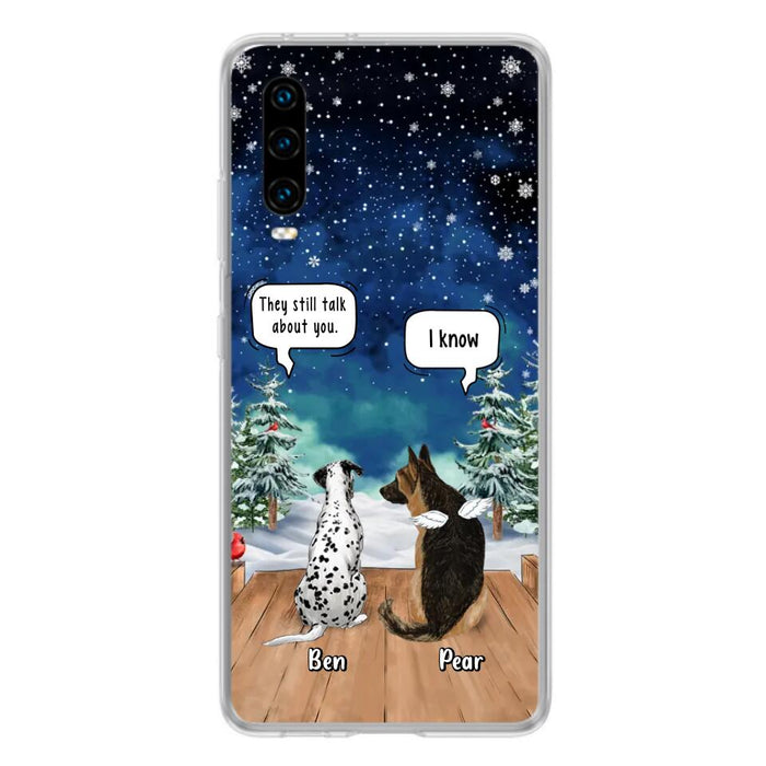 Custom Personalized Memorial Pet Phone Case - Upto 5 Pets - Memorial Gift Idea For Dog/Cat Lovers - They Still Talk About You - Case For Oppo, Xiaomi & Huawei