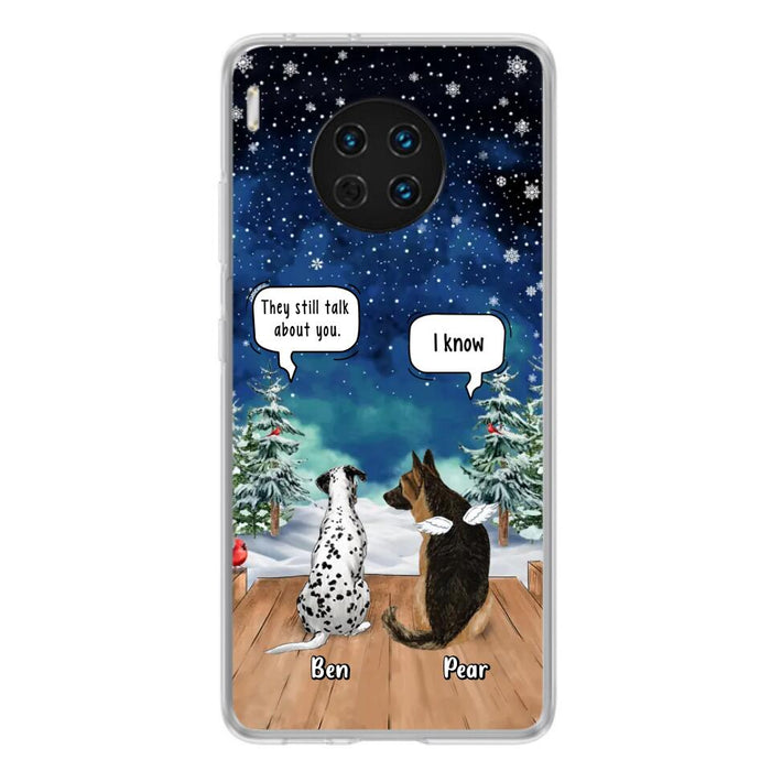 Custom Personalized Memorial Pet Phone Case - Upto 5 Pets - Memorial Gift Idea For Dog/Cat Lovers - They Still Talk About You - Case For Oppo, Xiaomi & Huawei