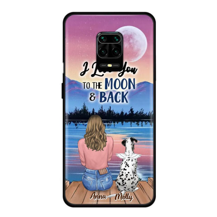 Custom Personalized Memorial Pet Phone Case - Upto 4 Pets - Gift For Dog/Cat Lover - I Love You To The Moon & Back - Case For Xiaomi, Oppo And Huawei