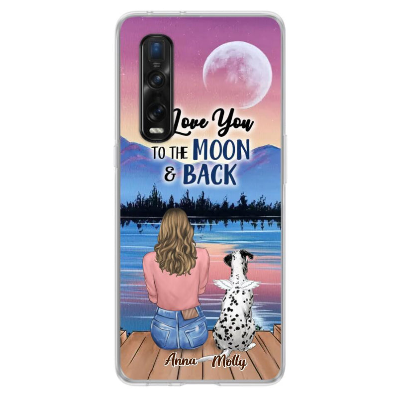 Personalized Memorial Pet Phone Case - Up to 4 Pets - Gift For Dog/Cat Lover - I Love You To The Moon & Back - Case For Xiaomi, Oppo And Huawei