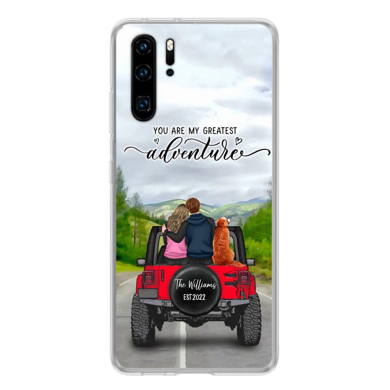 Personalized Off-Road Couple Phone Case - Couple With Up to 4 Dogs - Gift Idea For Couple/ Dog Lover - You Are My Greatest Adventure - Case For Xiaomi, Oppo And Huawei