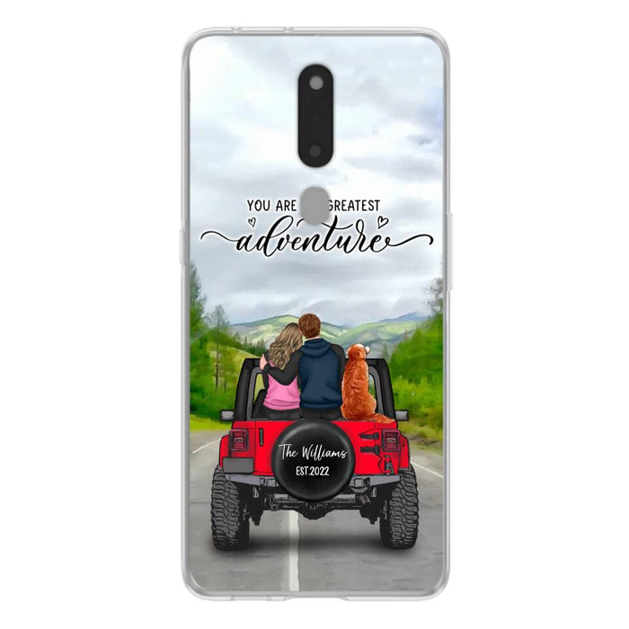 Custom Personalized Off-Road Couple Phone Case - Couple With Upto 4 Dogs- Gift Idea For Couple/ Dog Lover - You Are My Greatest Adventure - Case For Xiaomi, Oppo And Huawei