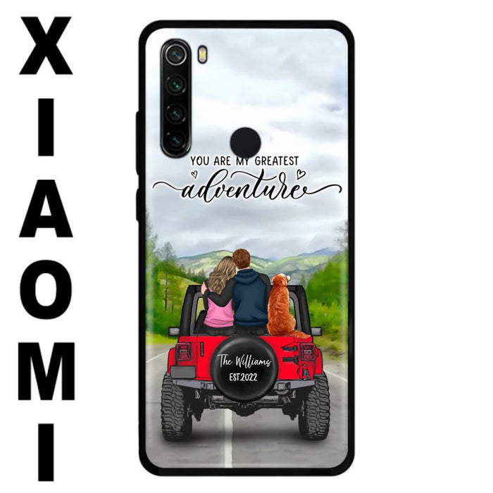 Custom Personalized Off-Road Couple Phone Case - Couple With Upto 4 Dogs- Gift Idea For Couple/ Dog Lover - You Are My Greatest Adventure - Case For Xiaomi, Oppo And Huawei