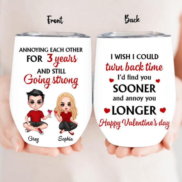 Custom Personalized Wine Tumbler - Gifts for Lovers, Couples, Husband and Wife - Annoying Couple