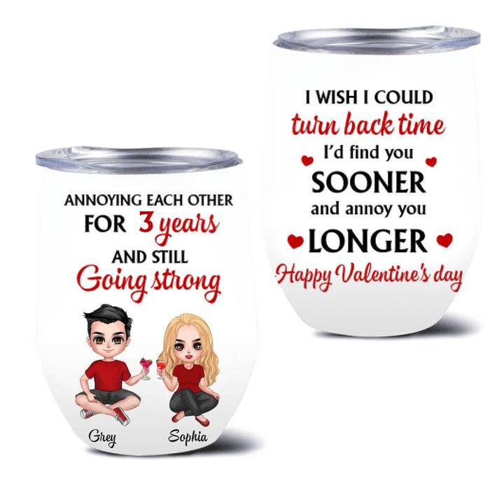 Custom Personalized Wine Tumbler - Gifts for Lovers, Couples, Husband and Wife - Annoying Couple