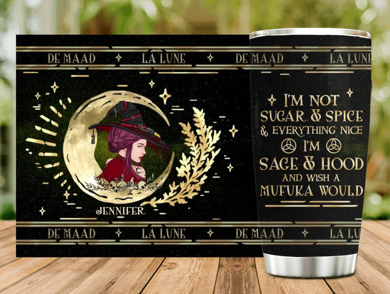 Personalized La Lune Witch Tumbler - Gift Idea For Witch - I'm Not Sugar & Spice & Everything Nice