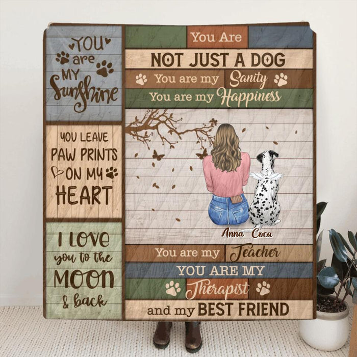 Custom Personalized Dog/Cat Mom Single Layer Fleece/ Quilt - Gift Idea For Dog Lover, Cat Lover - You Are Not Just A Dog