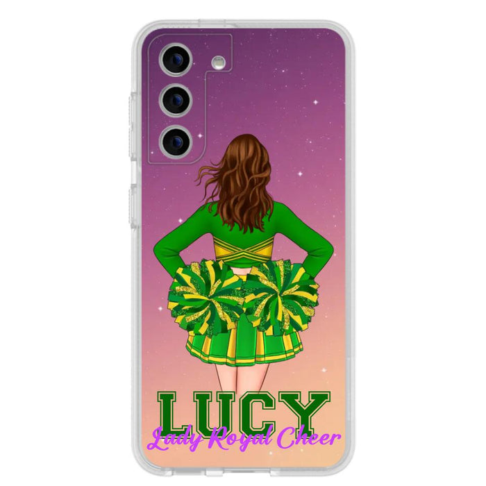 Custom Personalized Cheerleading Phone Case - Birthday Gift For Cheerleading Coach, Cheerleader - Case For iPhone And Samsung