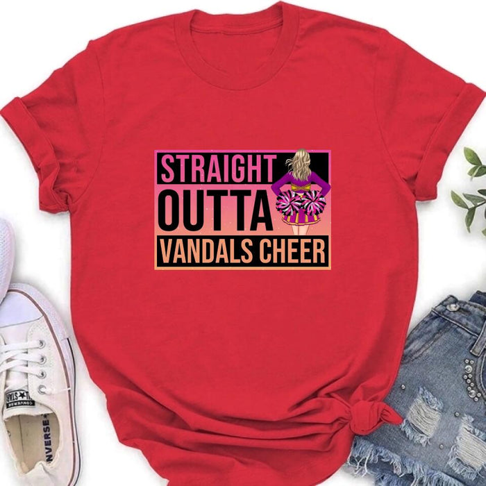 Custom Personalized Cheerleading T-shirt/ Long Sleeve/ Sweatshirt/ Hoodie - Gift For Cheerleaders -  Straight Outta Cheer Team