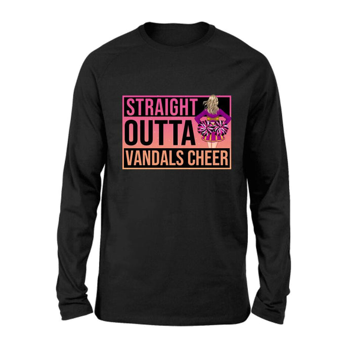 Custom Personalized Cheerleading T-shirt/ Long Sleeve/ Sweatshirt/ Hoodie - Gift For Cheerleaders -  Straight Outta Cheer Team