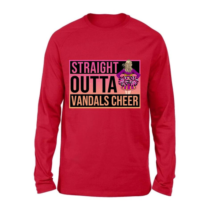 Custom Personalized Cheerleading T-shirt/ Long Sleeve/ Sweatshirt/ Hoodie - Gift For Cheerleaders -  Straight Outta Cheer Team