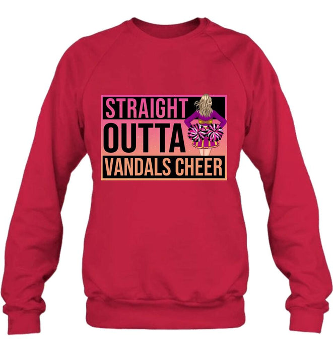 Custom Personalized Cheerleading T-shirt/ Long Sleeve/ Sweatshirt/ Hoodie - Gift For Cheerleaders -  Straight Outta Cheer Team