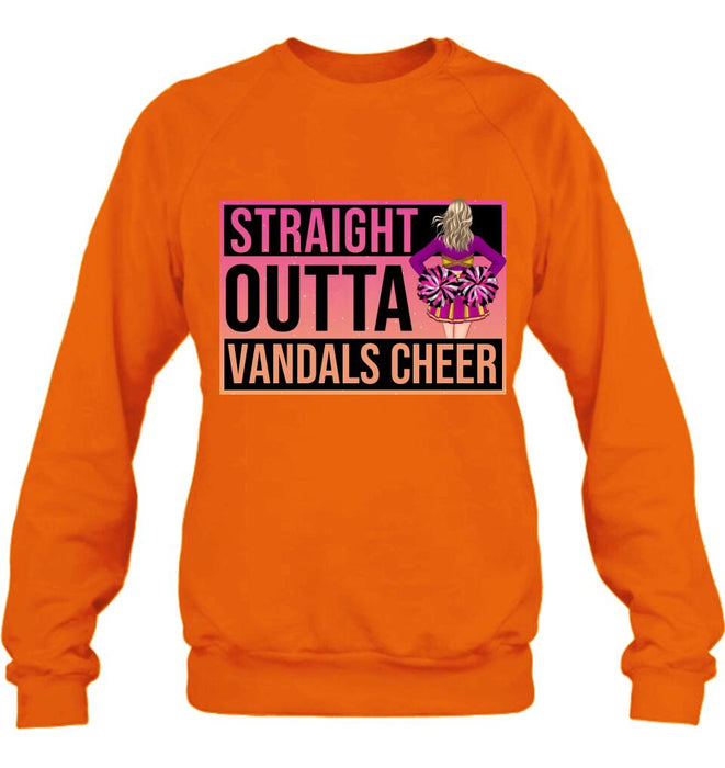 Custom Personalized Cheerleading T-shirt/ Long Sleeve/ Sweatshirt/ Hoodie - Gift For Cheerleaders -  Straight Outta Cheer Team