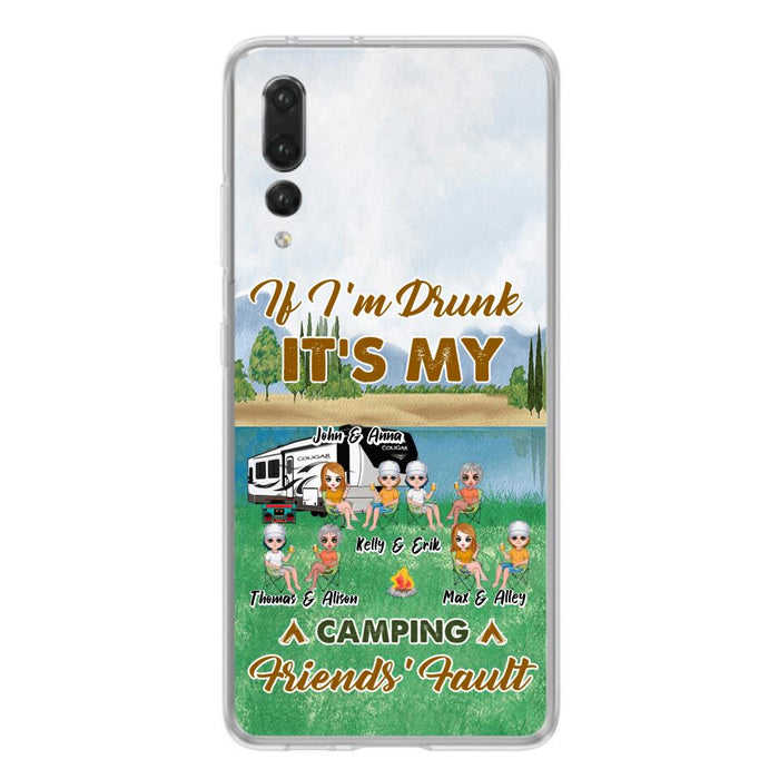 Custom Personalized Camping Friends Phone Case - Upto 8 People - Gift Idea For Camping Lover - Case For Xiaomi, Oppo & Huawei