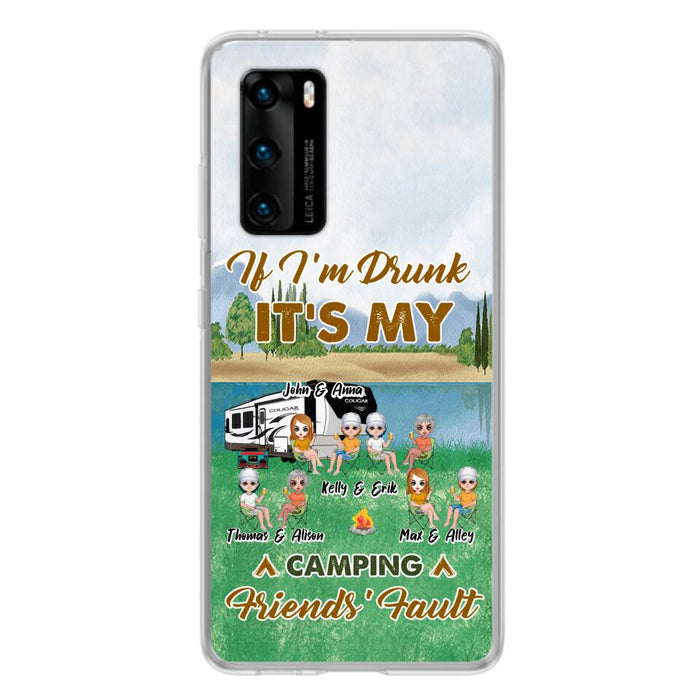 Custom Personalized Camping Friends Phone Case - Upto 8 People - Gift Idea For Camping Lover - Case For Xiaomi, Oppo & Huawei