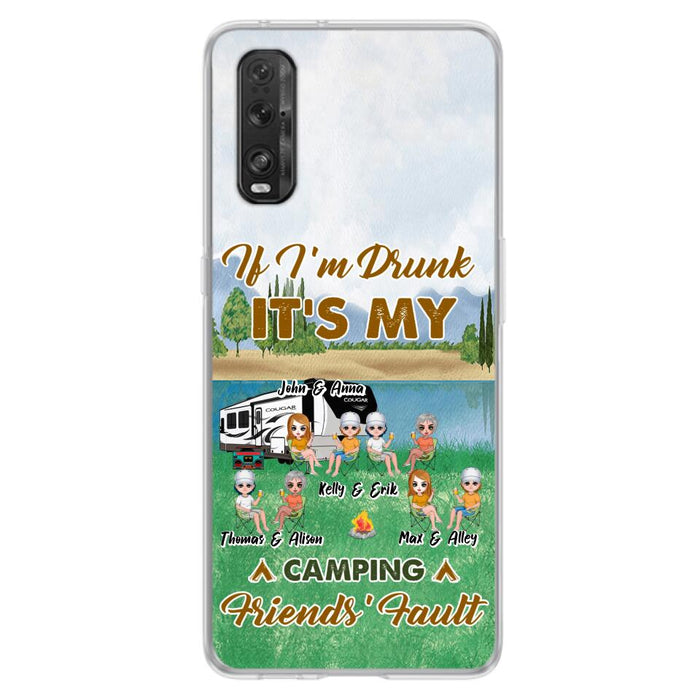 Custom Personalized Camping Friends Phone Case - Upto 8 People - Gift Idea For Camping Lover - Case For Xiaomi, Oppo & Huawei