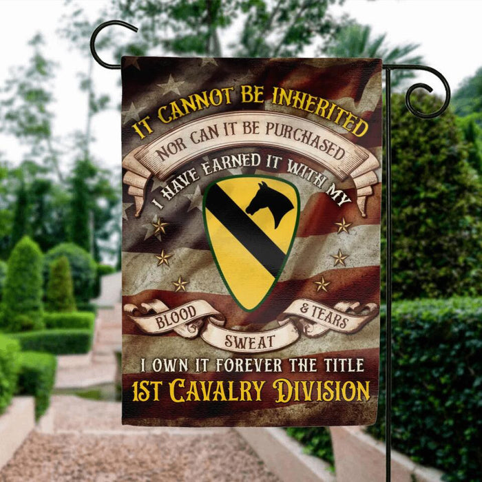 Custom Personalized U.S Veteran Flag Sign - Gift Idea For Veterans - It Cannot Be Inherited Nor Can It Be Purchased